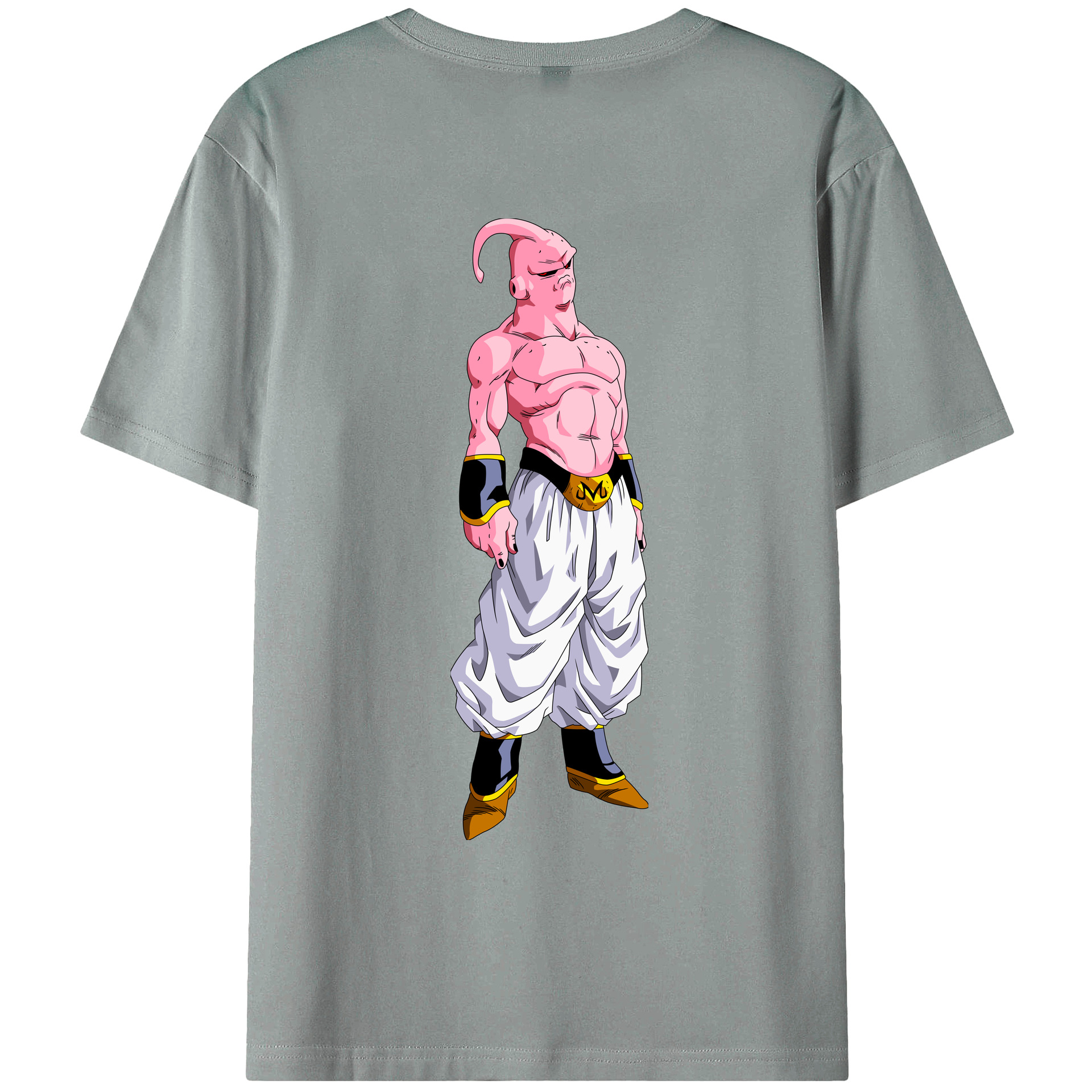 （画像用） ドラゴンボール 魔人ブウ DRAGON BALL Majin Buu 綿100％ メンズ半袖Tシャツ（バックプリント） 通気性